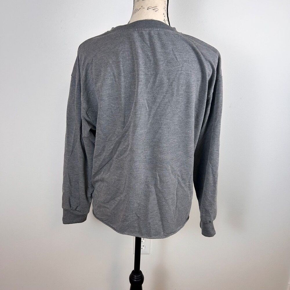 Shein Can I Pet That Dog Skeleton Sweatshirt Womens Medium Gray Halloween Crew - Picture 5 of 8